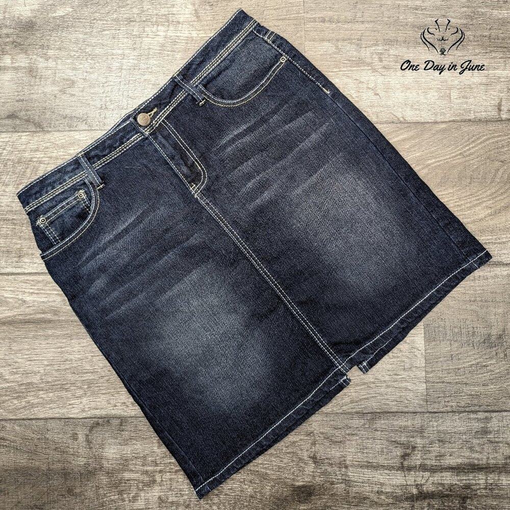 Earl Jean Petite Denim Mini Skirt Size 10P